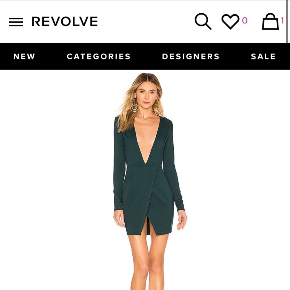 Green revolve dress